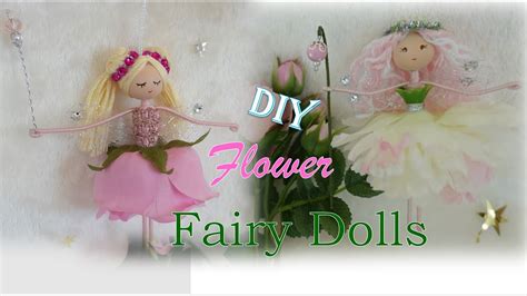 making doll clothes with fake flowers|diy flower fairy doll.